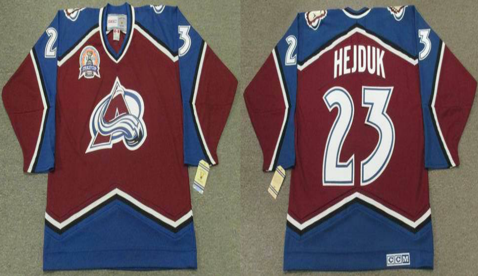 2019 Men Colorado Avalanche #23 Hejduk red CCM NHL jerseys